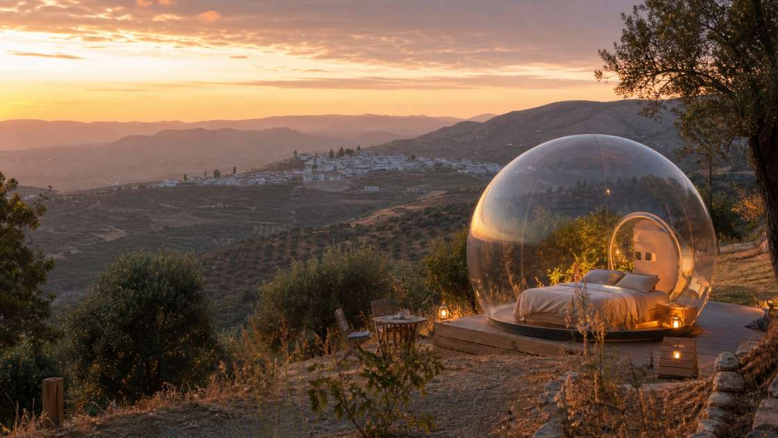 Casas burbuja en Andalucía: Guía completa para un fin de semana en Granada y Ronda