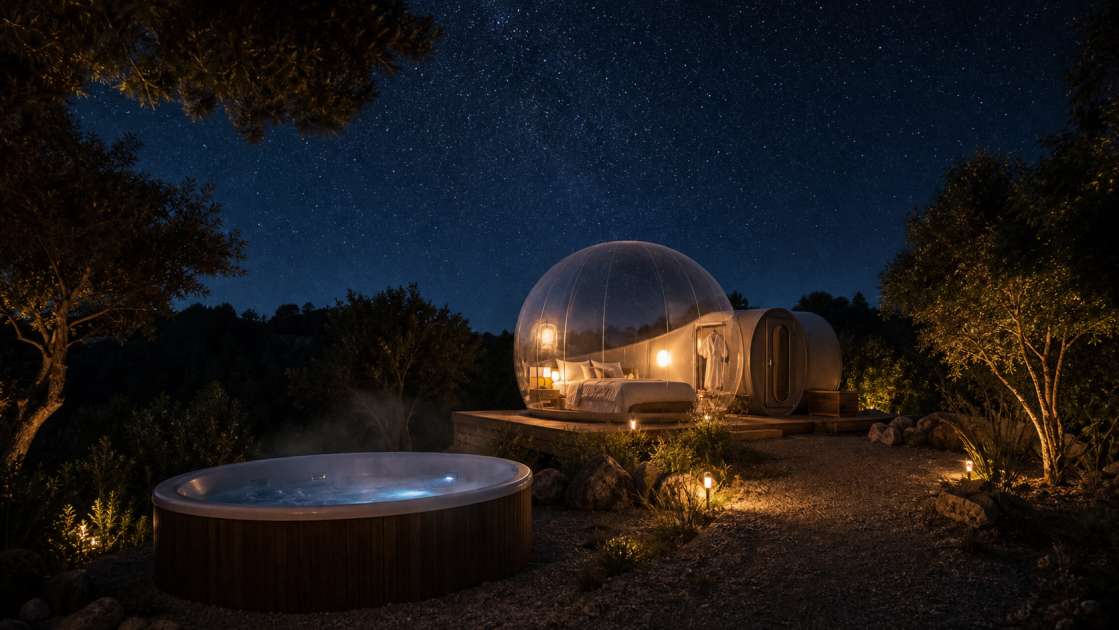 Hotel Burbuja con Jacuzzi Privado: Cuándo Compensa Pagar Más por una Noche Bajo las Estrellas