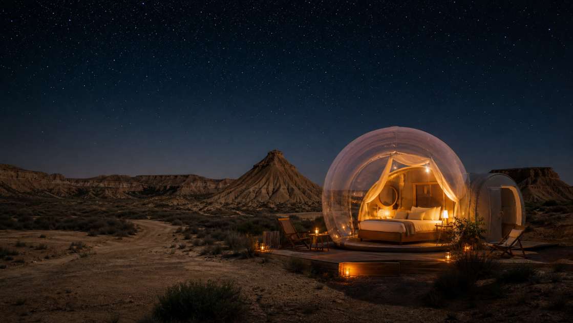 Hoteles Burbuja en Navarra: Guía Completa para Dormir Bajo las Estrellas en Bardenas, Tudela y cerca de Pamplona